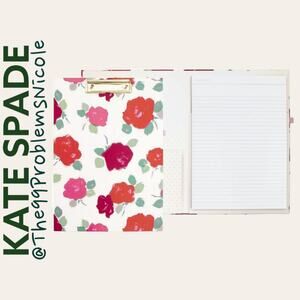 Kate Spade Brushy Rose Clipboard
